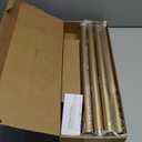 Heavy Duty Curtain Rods for Windows 66 to 120 Inch, 1 Inch Gold Curtain Rod Adjustable, Decorative Long Curtains Rods with Metal Finials, Easy Installation and Modern Design (A2,Gold,30"-120")