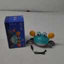 Crawling Crab Baby Toy - Tummy Time Toys - with Music and LED Light,Built-in Rechargeable Battery and Volume Can be Turned Off for 0-6 6-12 12-18 36 Months Walking Toddler Birthday Gift(Blue)