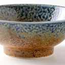 Japanese Mino Ware Ceramic Serving Bowl 8.35 Inches Diameter H3.23 Inches, 50 Fluid Ounces, Ramen Soup Noodle Multi-purpose bowl, Ai Nagashi KG859503(50)