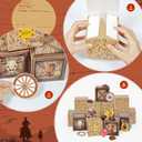 Cinrobiye 52 Pcs Western Centerpieces for TablesRodeo Cowboy Party Decorations Wild West Village Barn Country Party Hay Bales Boxes Goodie Boxes Gift Decor for Fall Harvest Baby Shower Party Supplies