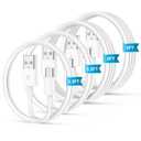 Car Carplay Cable for iPhone 16 15 Pro Max Plus,4Pack [2x3.3FT+2x6FT] Apple USB A to USB C Cable for iPhone 16 15 Pro Max Car Charger Cord Fast Charging Cable for iPad Pro 13/12.9/11/Air (White)