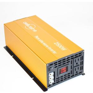 2500W Pure Sine Wave Inverter-36V DC to 110V 120V AC Power Converter with 2 AC Outlets, 36 Volt Power Inverter for Truck, Rv, Camping, Home, Emergency Power (Golden)