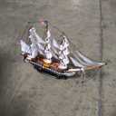 SAILINGSTORY Wooden Model Ship USS Constitution 1/140 Scale Replica Ship Model Sailboat Decor, Size: 26"