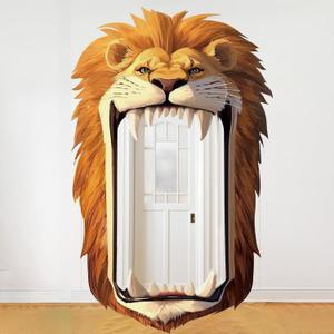 Jungle Animals Birthday Party Decorations 2026 VBS Lion Porch Banner Backdrop Rainforest Safari Party Supplies Door Decoration Banner Photo Booth Hanging for Zoo Animals Birthday Photo Booth Props