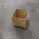 Handwoven Paper Woven Cube Basket Organizer with Handles set of 4 Foldable Storage baskets for Bedroom Living Room Cubby Storage Units for Clothes Books Toys (Natural, 13" L x 13" W x 13" H)