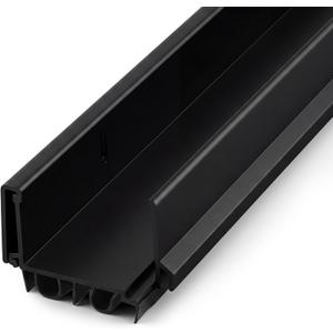 FoldTier 1 Pcs 1-3/4 x 36 Under Door Sweep for Exterior & Interior Doors Adjustable Double Bubble Draft Stopper for Door Bottom, Energy Efficient Slide to Install Blocks Dust/Insects/Noise(Black)