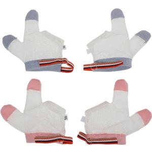 2 Pairs Thumb Sucking Guard Gloves Stop for Kids,Baby Anti Finger Sucking Gloves Breathable Washable Effective Nail Biting Treatment