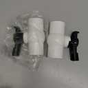 3/4" PVC Ball Valve (2-Pack), Shut-Off Valve with Easy to Rotate and Excellent Handle for Swimming Pool, Irrigation & Sewage Pump, Rated at 150 PSI, 3/4 inch Socket SCH40