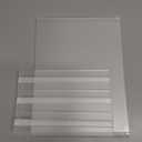 3 Pack Acrylic Sign Holder 8.5 x 11 Inches, Clear Menu Stand, Vertical Flyer Display, Table Paper Holder, Desk Brochure, Plastic Sign Display for Restaurants, Office, Store