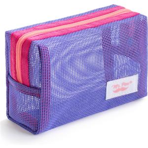Mr. Pen- Mesh Pencil Case, Purple, Mesh Zipper Pouch Bags with Zipper Pouches for Organization, Cosmetic Bag, Purse Pouch, Cute Makeup Bag