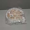 Putuo Decor Round Christmas Serving Tray Christmas Decorations for Home Rustic Decorative Wooden Tray Christmas Tray Serving Platters for Entertaining for Coffee Wine Table Serving (Brown and White)