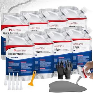 Cement Crack Sealant, Concrete Crack Filler, Flexible & Weather-Resistant Caulking Glue, Waterproof Concrete Repair for Driveways, Sidewalks, Walls, and Foundations (7 Pack)