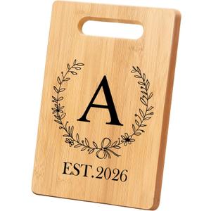 Personalized Cutting Board, Monogrammed Wedding Gift for Couple Newlywed 2026, Initial Birthday Gifts for Women, Gift for Bridal Shower Wedding Shower Engagement Anniversary Housewarming(Letter-A)