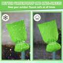 3 Pack Green Outdoor Faucet Covers for Winter Insulated Freeze Protection 27.9" x 14.9" Hose Bib Covers for Winter Reusable Thicker Waterproof Insulated Spigot Cover with Reflective Strips