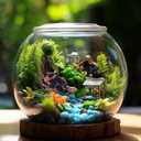 Fish Tank Decorations with 2-Pack Cute Little Floating Divers and Float Balls - Perfect Aquarium Decor for Fish Playmates, Suitable for All Fish Tanks, Black