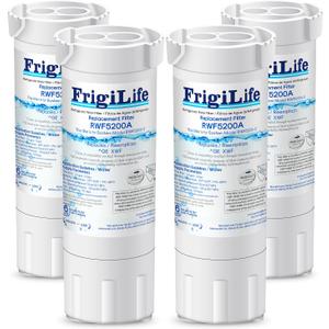 RWF5200A Compatible for XWF (NOT Compatible for XWFE), WR17X30702, Applicable to models GE GBE21, GDE21, GDE25, GFE24, GFE26, GNE21, GNE25, GNE27, GWE19 Refrigerator Water Filter, PACK of 4