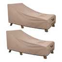 ULTCOVER Waterproof Patio Lounge Chair Cover Heavy Duty Outdoor Chaise Lounge Covers 2 Pack - 80L x 28W x 30H inch