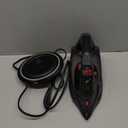 Cordless Iron for Clothes, 1500W Steam Iron Rapid Heating, Ceramic Soleplate, Auto Shut Off, Self-Clean, Anti-Calc, 3 Temperature Settings, 11.84oz Water Tank Ironing Clothes for Home, Black