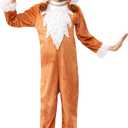 Spooktacular Creations Halloween Girls Orange Fox Fur Costume, Toddler Fox Jumpsuit for Kids Halloween Dress Up, Jungle-themed Party, Role-Playing (Small (5-7 yrs))