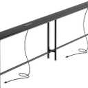 SUPERJARE Sofa Table with 2 Power Outlets and USB-C Ports, 5.9 Inch Narrow Console Table with Storage, Extra-Long, for Entryway Hallway Couch Behind Sofa, Small Spaces (Black, 5.9"D x 86.6"W x 29.7"H)