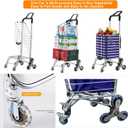 Folding Shopping Cart Removable Bag Urban Stair Climbing Cart Grocery for Beach/Picnic/Fishing(35L, Purple)