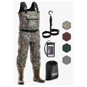 Foxelli Chest Waders, Waterproof 4mm Neoprene Hunting & Fishing Waders for Men & Women with Boots Size 10 Foxelli Chest Waders, Waterproof 4mm Neoprene Hunting & Fishing Waders for Men & Women with Boots Size 10