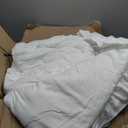 Bedsure White Queen Comforter Set - 4 Pieces Pinch Pleat Bed Set, Down Alternative Bedding Sets for All Season, 1 Comforter, 2 Pillowcases, 1 Decorative Pillow