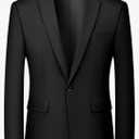 MAGE MALE Men's One Button Suit Jacket Elegant Solid Color Blazers Slim Fit Lightweight Sport Coats Blazer, L