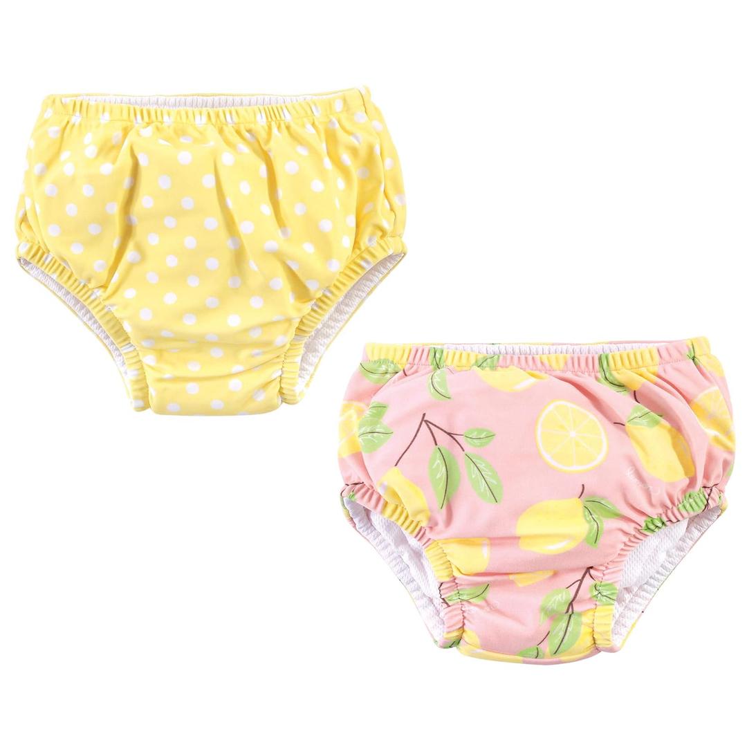 Hudson Baby Unisex Baby Swim Diapers, Pink Lemons, 18-24 Months