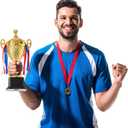 Juvale Gold Trophy Cup - Tournament & Championship Trophy Award - Versatile Awards for Soccer, Basketball & Golf - Rewards for Adults & Kids - 15.2 x 7.5 x 5 in