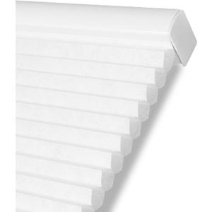 Persilux Light Filtering Cordless Cellular Shades 1.5" Cellular Blinds for Windows, Office, and Sliding Glass Doors, White, 25" W x 48" H