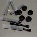 6PCS Matte Black Door Stoppers for Wall - 4.33 Inch Spring Door Stop for Bottom of Door, Aluminum Doorstopper with Silicone Tip, Screw & Adhesive Installation