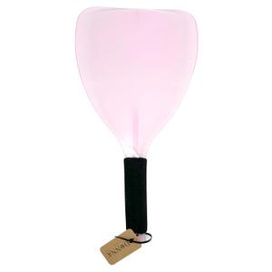 DONNA Hair Spray Face Shield  Professional Salon Hairdressing Shield with Sponge Handle, Face Protector for Hairspray and Styling, Lightweight Reusable Plastic Shield for Makeup and Eyes, Pink