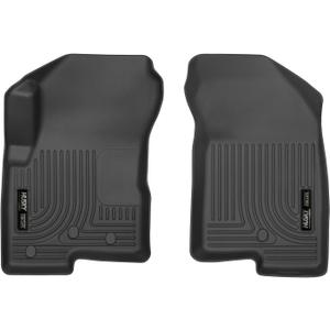 Husky Liners Weatherbeater Floor Mats | Fits 2007-2012 Dodge Caliber, 2007-2017 Jeep Compass, Jeep Patriot | Front Row, 2-pc Black - 13001