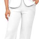 Womens Vest Sets 2 Piece Outfits Pant Suits for Women Dressy Sleeveless Blazer and Wide Leg Pants Set Business Casual