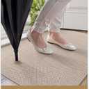 Color&Geometry Ultra-Thin Indoor Door Mat, 24"x36" Low-Profile Non-Slip Entryway Rug with Modern Geometric Texture, Washable Doormat for Indoor Entrance, Front Door, Khaki (Rolled-up NO Creases)