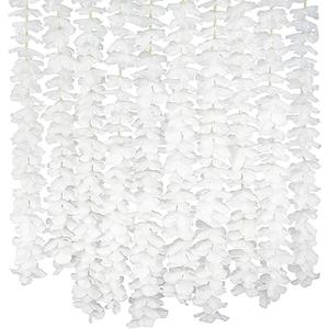 10 Pack(Each 78.7inch)(Total 65.6Feet) Artificial Silk Wisteria Fake Hanging Flowers Vine Plants Leaf Garland for Wedding Party Garden Outdoor Greenery Office Home Wall Decoration White