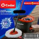 O-Cedar EasyWring Microfiber Spin Mop, Bucket Floor Cleaning System, Red, Gray, Standard