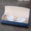 Vemiss Hard Shell Glasses Case, Portable Protective Eyeglasses for Men Women