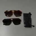 livho Trendy Polarized Square Aviator Sunglasses Women Men Square Eyewear Frame, Retro Sun Glasses for Women Men 2025 Shades