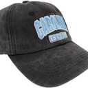 Embroidered Vintage Washed Hat for Men WomenClassic Unisex Adjustable Cotton Fans Baseball Cap (Carolina)