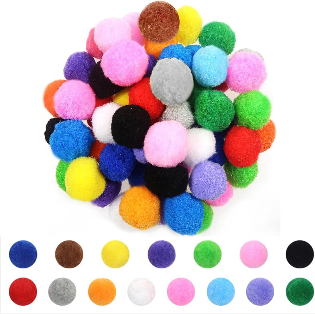 TOAOB 50pcs 1.5 Inch Large Pom Poms for Crafts Multicolour Fuzzy Pompoms Balls for DIY Arts Crafts Decorations