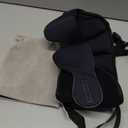 Travel Pillows for Airplanes, 360 Head Support for Long Flight, Soft Airplane Pillow with 3D Eye Mask for Sleeping, Stop Bobblehead, Airplane Headrest Gadgets, Light Black