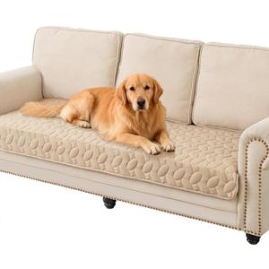 Ameritex Pet Bed Cover Dog Bed Blanket for Sofa and Furniture Waterproof New Pattern Design (30x70 Inch, Beige)