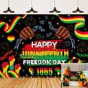 Happy Juneteenth Backdrop 19th June 1865 Freedom Day Juneteenth Decorations Background African American Independence Day Home Garden Yard Party Photo Decor Banner Supplies (7x5FT)