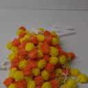 11pcs Marigold Garland for Decoration and Diwali Light up Letter Decoration 5 Feet Long Artificial Marigold Flower Garland with Bell for Mandir Decor Indian Hindu Pooja Room Light for Puja Party Decor