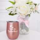Violet & Gale Godmother Proposal Gifts 12oz Wine Glass Tumbler Will You Be My Godmother New Godparents Announcement Gift Keepsake Coffee Mug