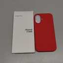 ORNARTO Compatible with iPhone 16 Case 6.1", Slim Liquid Silicone 3 Layers Full Covered Soft Gel Rubber Shockproof Phone Case, Protective Cover with Anti-Scratch Microfiber Lining-Red