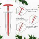 Mini Seed Planter Tool,New Mini Seed Spreader, Set of 6 Hand Held Garden Plant Seeds Planter, Adjustable Hand Sowing Seeder with 5 Dial Settings, Plastic Seed Spreader for Flowers, Vegetables