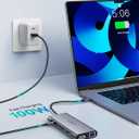 OPXYL 11-in-1 USB C Hub Multiport Adapter, USB C Docking Station with 4K HDMI, VGA 1080P, 100W PD, Ethernet, SD/TF, Audio, USB 3.0 Port, Laptop Dock for MacBook Pro/Air, iPad, Windows